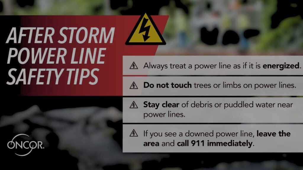 Powerline safety tips provided by Oncor.