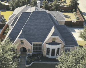 Steep residential Texas roof provided by Roof Experts USA.