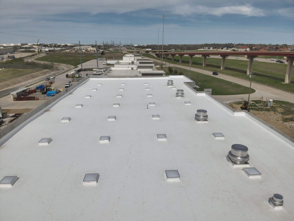 Roof Experts | Commercial Skylights Commercial skylights on TPO roof