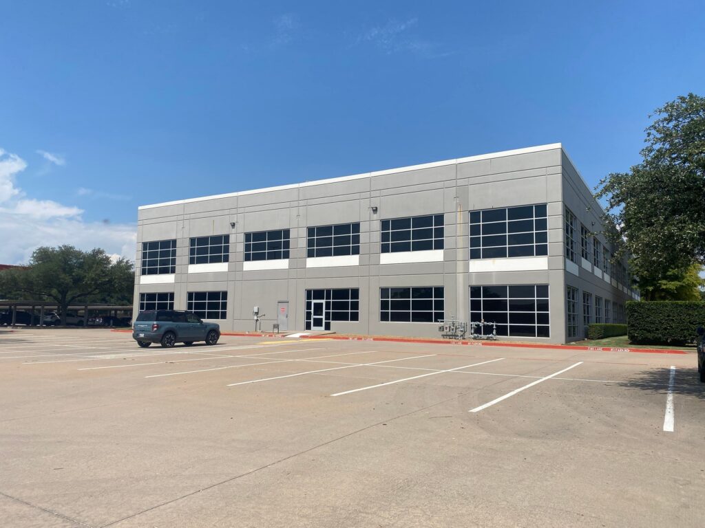 Commercial roof inspection at an office building in Plano, TX