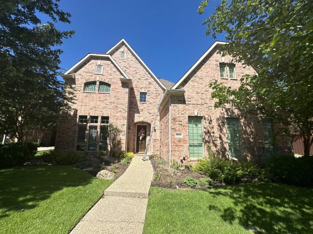 Completed residential roof replacement in Frisco, TX