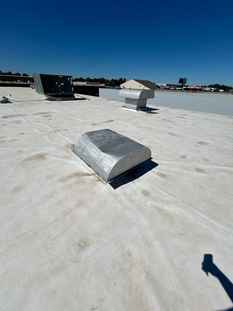 Single-ply commercial roof system installed by Roof Experts