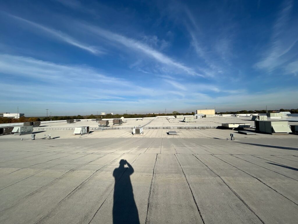 Commercial roof repair inspection in Grapevine, TX