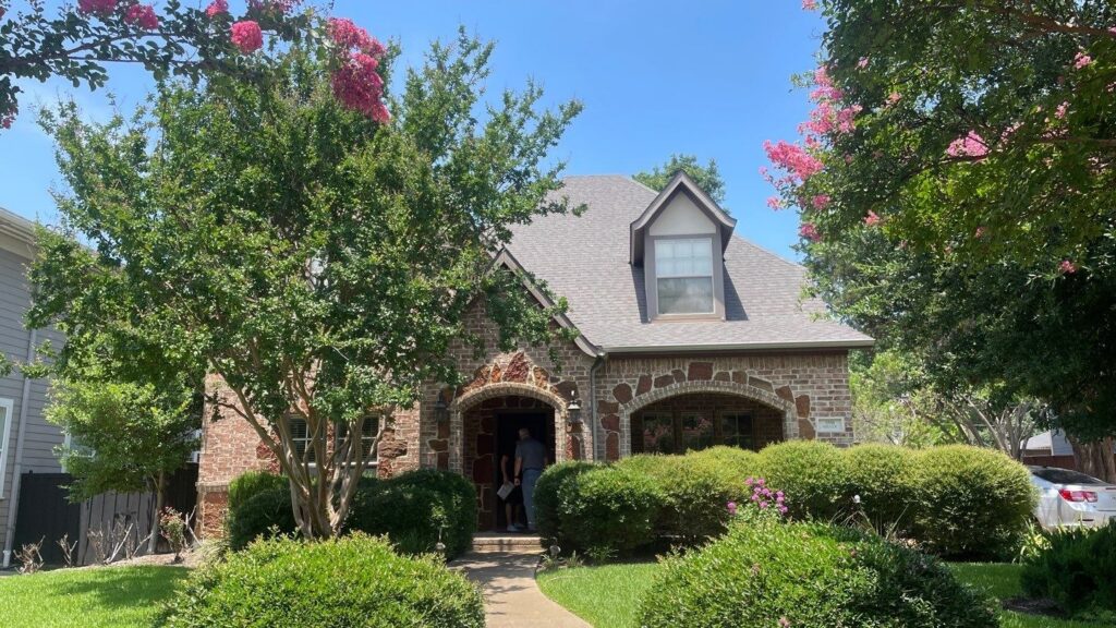 Completed roof replacement on a Dallas, TX home